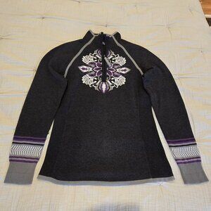 Gray half zip sweater